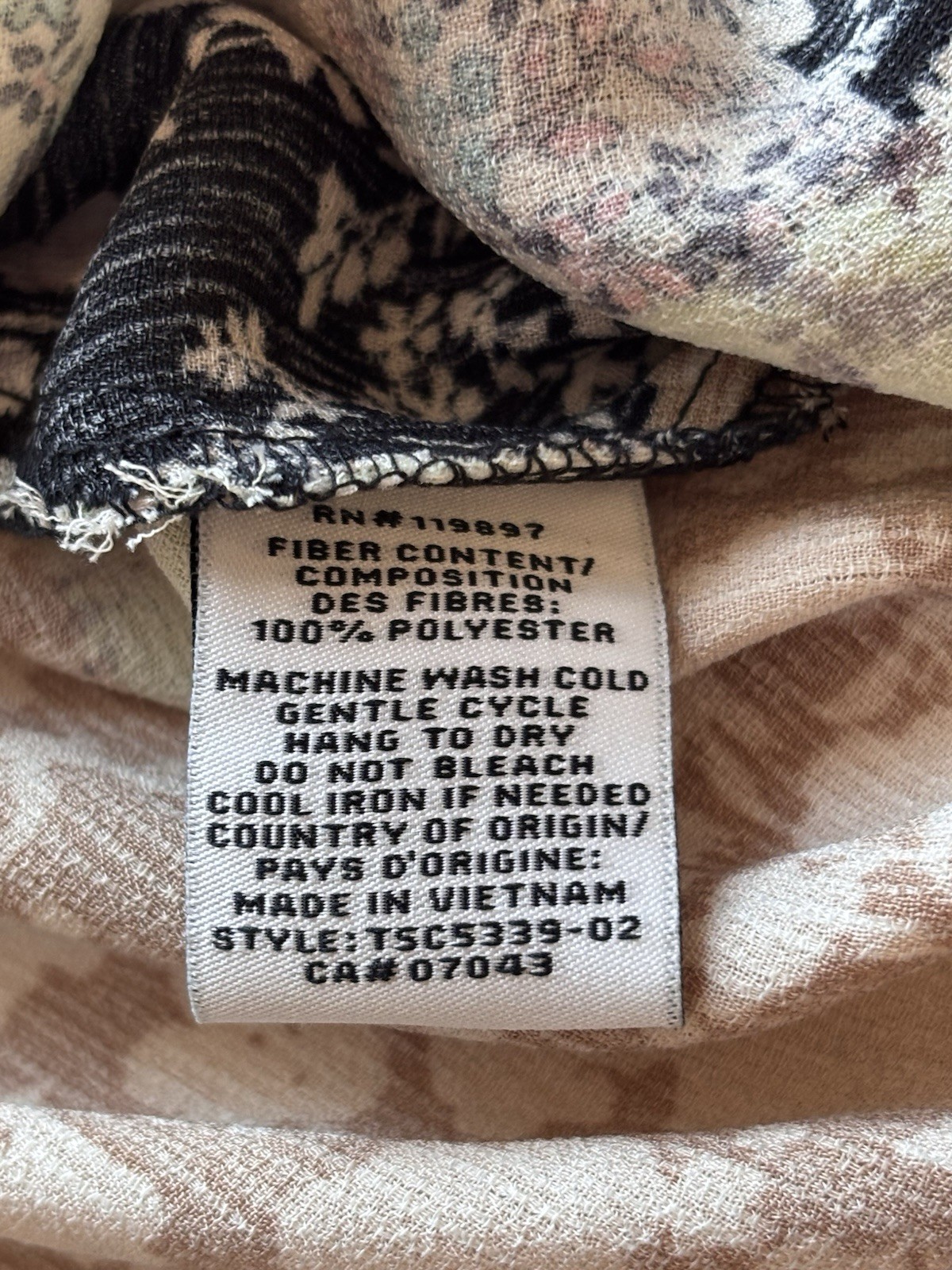 Eclair Womens Blouse Top M Patchwork Print Short … - image 11