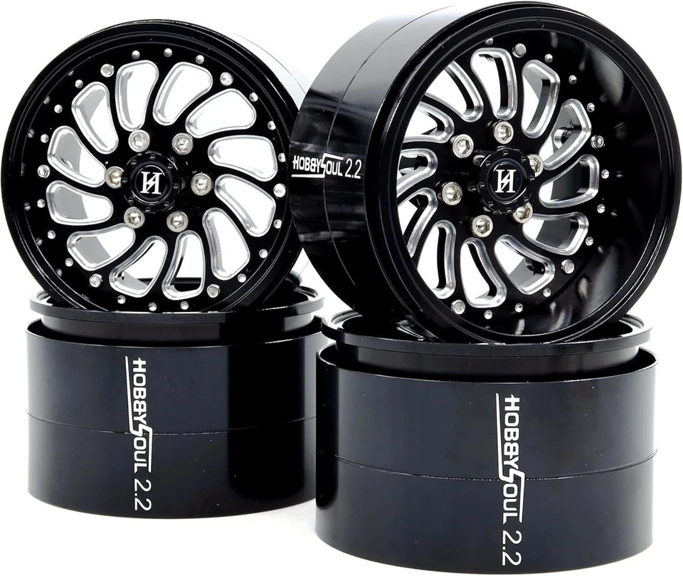 40mm 2.2 Beadlock Wheels: Adjustable Aluminum Rims for Enhanced RC Performance - Image 3 of 4