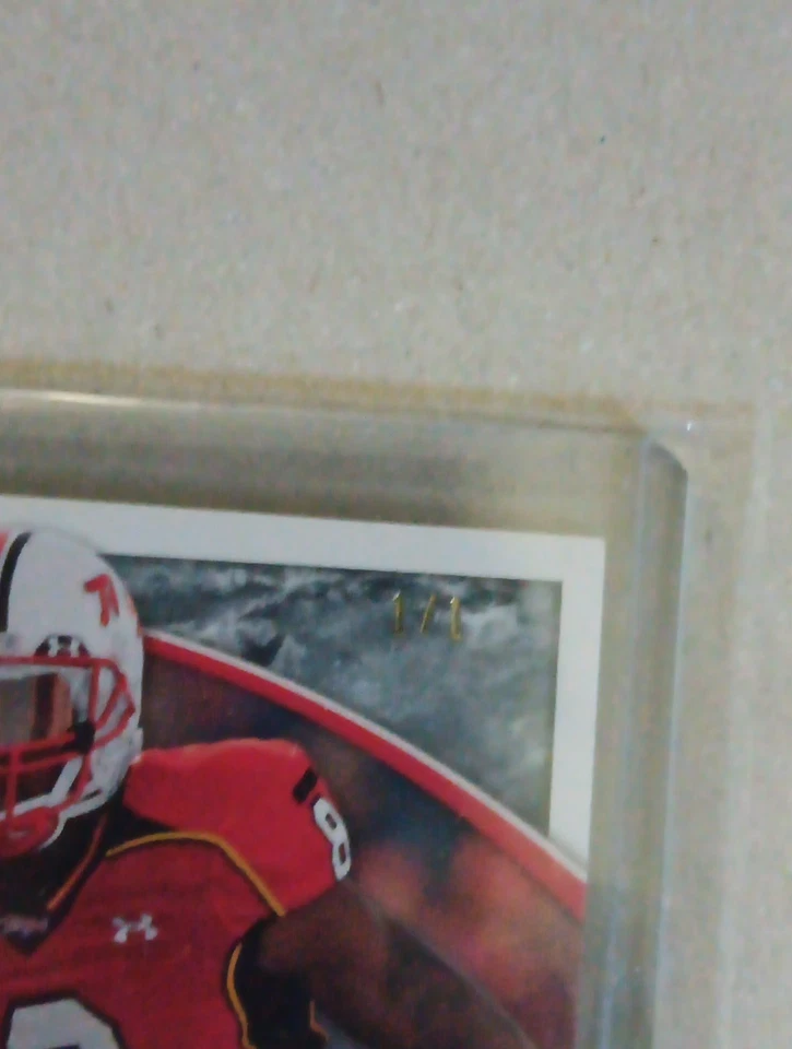 2009 upper deck football heroes Darius Hayward Bay 1 of 1 on card autograph - Image 2 of 4