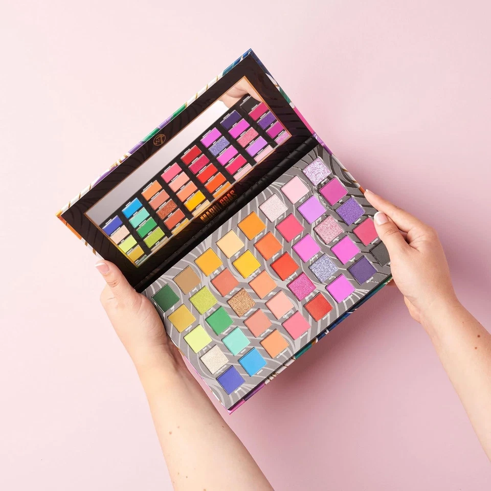 Paleta de pigmentos prensados W7 Mardi Gras - 40 cores de carnaval festivas altas  - Imagem 4 de 4