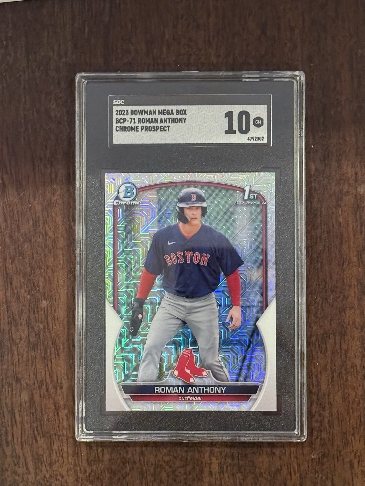 2023 Bowman - Chrome Prospects Roman Anthony #BCP-71 Mojo Refractor (RC) SGC 10