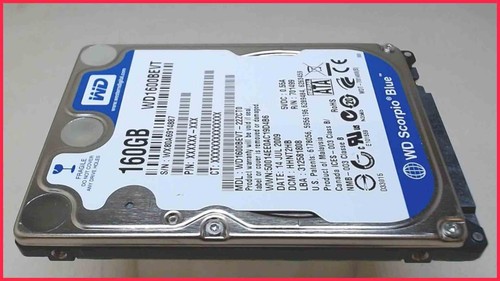 HDD Festplatte 2,5"  160GB WD1600BEVT SATA (245h)