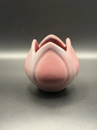 Van Briggle Art Nouveau Pottery Matte Mulberry Tulip Bowl Vase