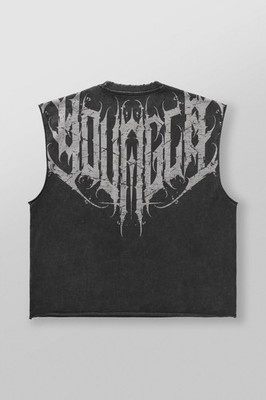 YOUNGLA 3022 Anarchy Cropped Tanks Black Wash Size: XXL NWT