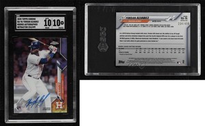 2020 Topps Chrome Rookie Refractor /499 Yordan Alvarez #RA-YA SGC 10 GEM Auto RC