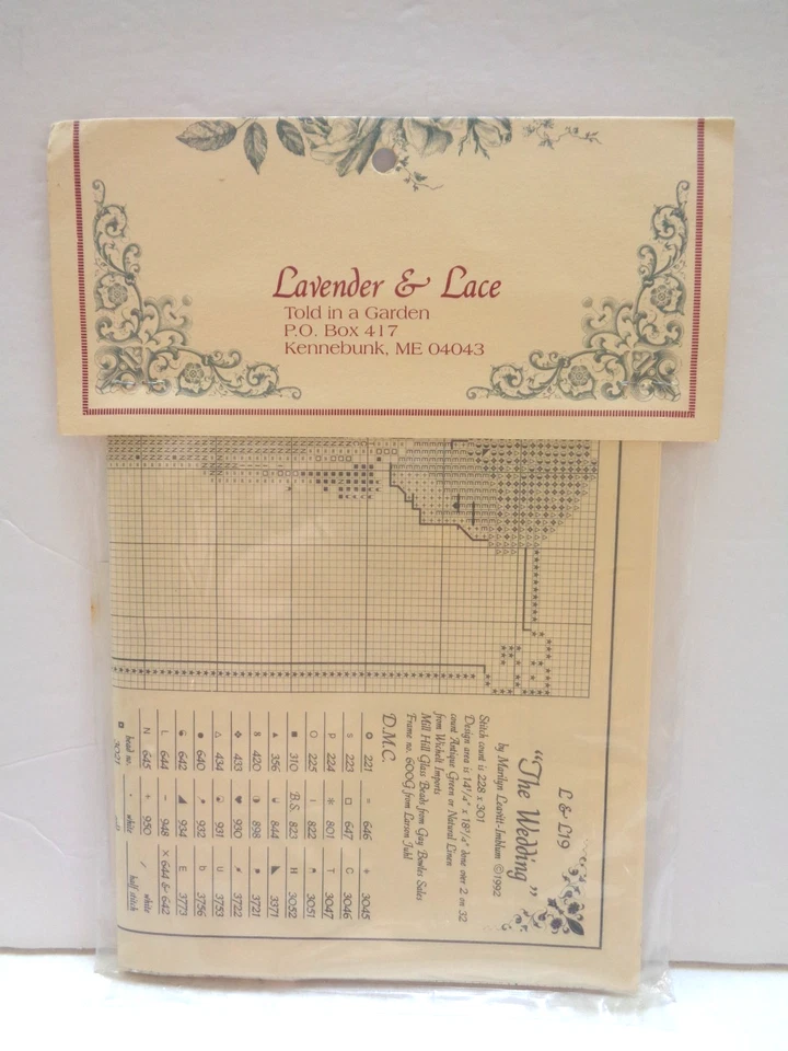 LAVENDER & LACE THE WEDDING COUNTED CROSS STITCH PATTERN-NEW-VICTORIAN DESIGNS - Image 4 of 4