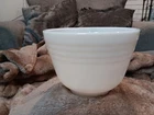 Vintage Pyrex Hamilton Beach #16 White Milk Glass Rib Banded Mixing Bowl