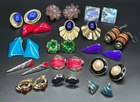 (15) Pretty Vintage 1960s-1980s RETRO Costume Jewelry Earrings Lot COLORFUL!