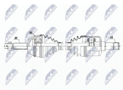 Original NTY Antriebswelle NPW-FR-062 für Ford