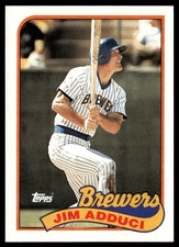 1989 Topps Jim Adduci Milwaukee Brewers #338