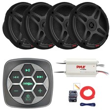 Metra Marine 3-Zone and Controller, 4x 6.5" 600W Speakers, 4-CH Amplifier, Kit