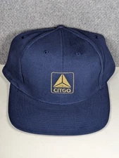 Vintage Citgo Gas Stations Snapback Hat Cap Logo Navy Blue