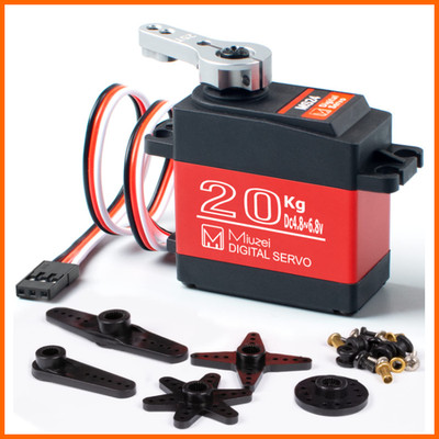 Miuzei DS3218 20kg Digital Servo Motor 270 High Torque 60g for RC Toys, 40x20x40
