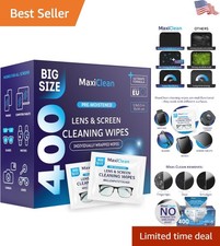 400 Count Lens Wipes - Quick, Portable Cleaning for Eyewear Tech