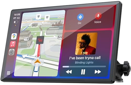 Carplay Screen for Car, 9'' Wireless CarPlay & Android Auto- Upgrade Portable  - Picture 2 of 7