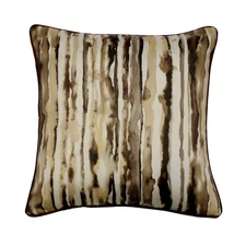 Brown Decorative Throw Pillow Cover, 16"x16" Satin Cushion - Into The Woods