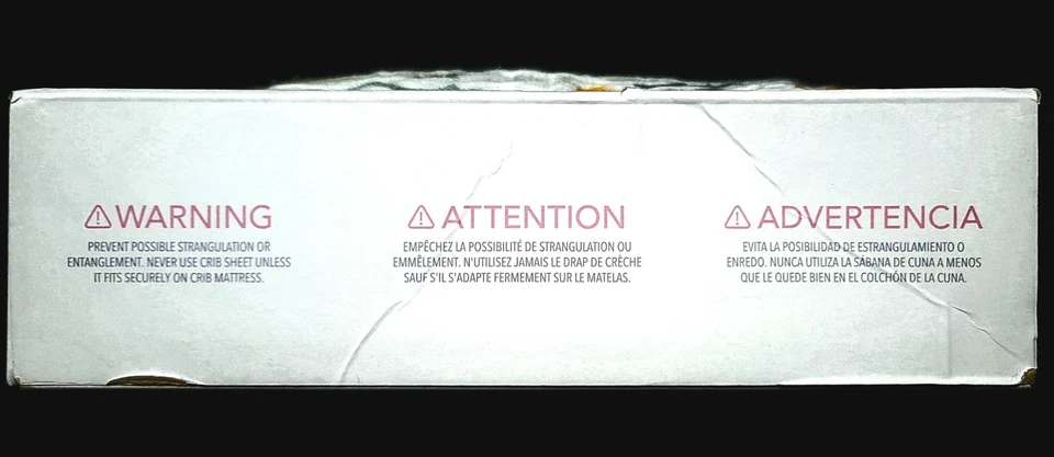 Sábana bajera ajustada clásica de muselina Bebe au Lait (paquete de 1), patrón narval Foto 4 de 4