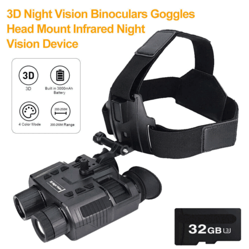 NV8000 3D 1080P Night Vision Binoculars Goggles Head Mount Infrared Night Vision - Picture 22 of 22