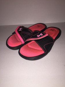under armour pink slides
