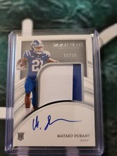 Mataeo Durant 2022 Immaculate RPA Rookie Patch Auto /99 Duke 