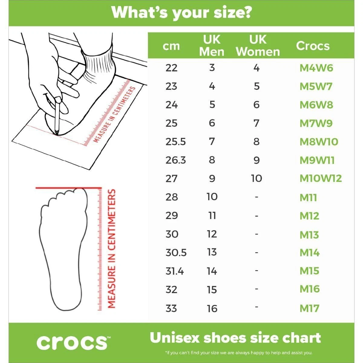 Crocs mens size to women's hot sale