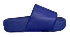 Men's Size 7 Adidas Y-3 Yohji Yamamoto Platform Slides Sandals Blue ID4445 New