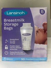 Lansinoh Breastmilk Storage Bags for Breastfeeding Moms 50 Ct