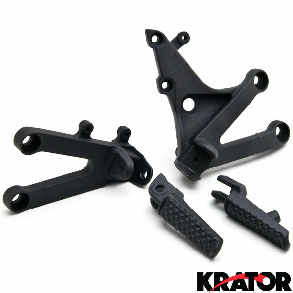 NUEVO Kit de montaje de accesorios de marco delantero estriberas negras Honda CBR 600RR 2007-2014 Foto 2 de 4