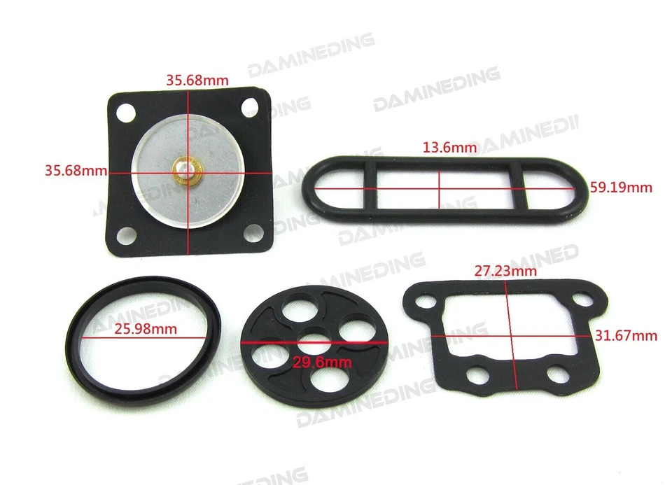 Petcock Rebuild Repair Kit SR500 XS1100 XS360 XS400 XS750 - Image 2 of 4