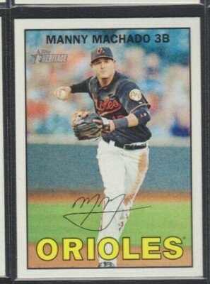 2016 TOPPS HERITAGE ACTION VARIATION #157 MANNY MACHADO GEM MINT COND PARALLEL