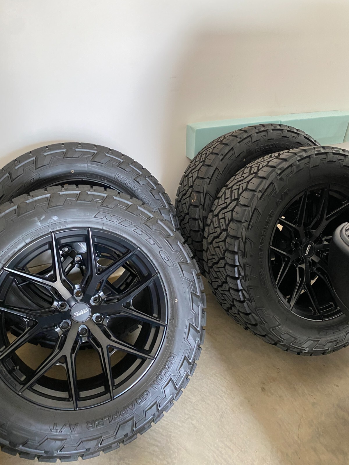 Vossen HF64 Satin Black Wheels w/ Nitto Recon Grappler Tires Set of 4 22x10 eBay