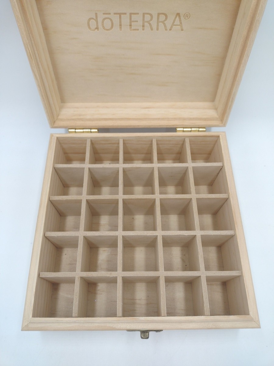 doTerra Essential Oils Wooden Storage Box With Clasp Holds Twenty