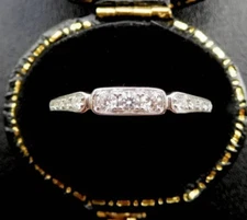 Art Deco Diamond Wedding Ring Vintage Diamond Eternity Ring Antique Diamond Band