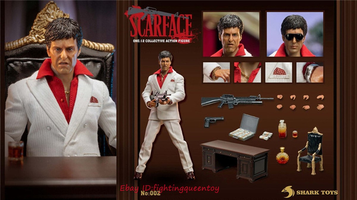 SHARK TOYS 002B Scarface Furious Tony Al Pacino Deluxe Ver. 1/12