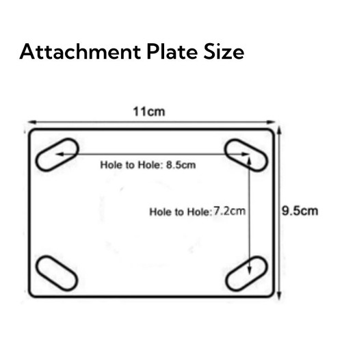 4xHeavy Duty 8inch Castor Wheel Polyurethane,2 Swivel&brake/lock+2 Fixed - Picture 5 of 5
