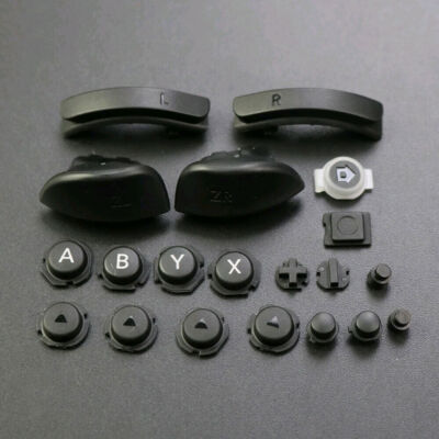 Left & Right Button Trigger Pad Set For Nintendo Switch Joy-con Complete Black