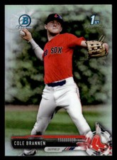 2017 Bowman Draft #BDC-193 Cole Brannen Chrome Refractor Card Boston Red Sox