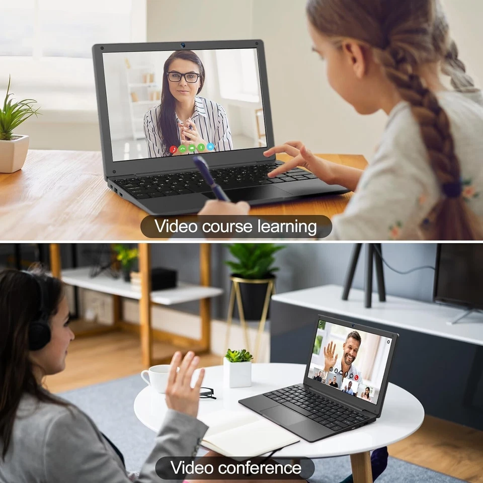 10.1'' Laptop Computer Quad Core Android 12 Mini Netbook 2G RAM64GB ROM für Kind - Bild 2 von 4