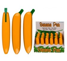 BANANA SHAPE PEN GIRLS BOYS CHILDRENS KIDS UNUSUAL NOVELTY SCHOOL BIRTHDAY GIFT