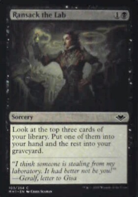 Ransack the Lab - Modern Horizons: #103, Magic: The Gathering Nm R170