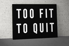 Fitness Canvas Art - Gym Motivation Decor - Sports Wall Sign