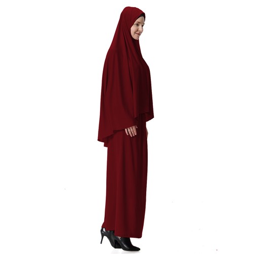 Women's Prayer Set Abaya Caftan Long Dress Arab New Hijab Skirt Islamic Clothing - 第 14/151 張圖片