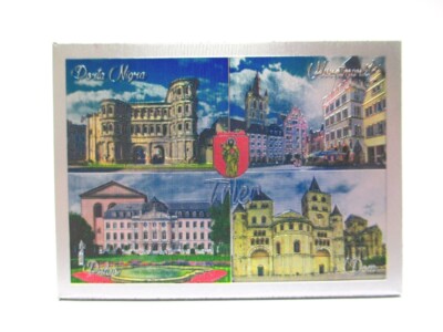 Trier Magnet Metall Laser Souvenir Germany Porta Nigra Palais Dom