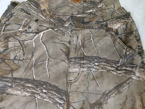 Carhartt Realtree Xtra Camouflage Hunting Bib Lined Overalls Youth Size 10 - Picture 11 of 11