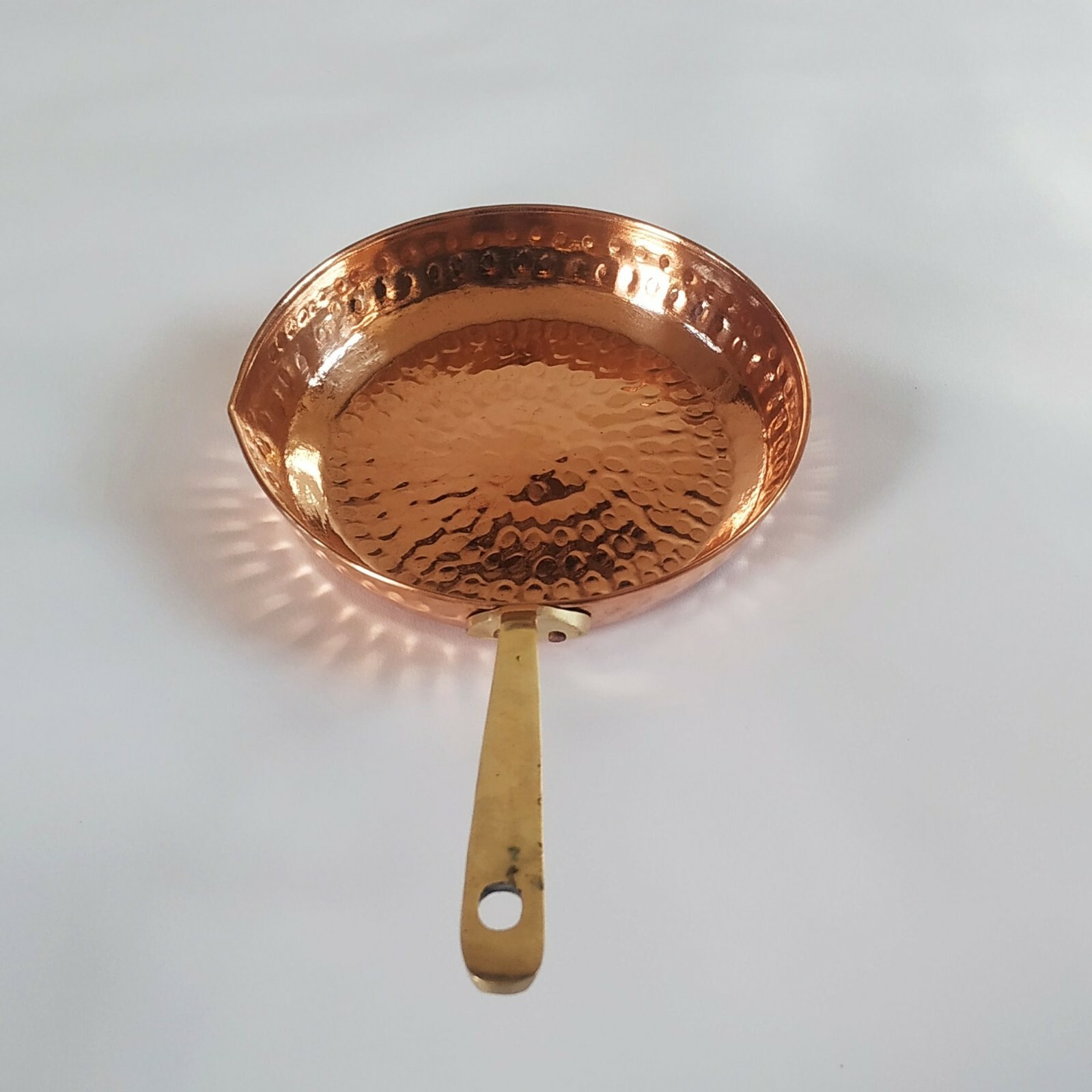 Home Decor Vintage Copper Bronze Handle Frying Pan Frying Cooking