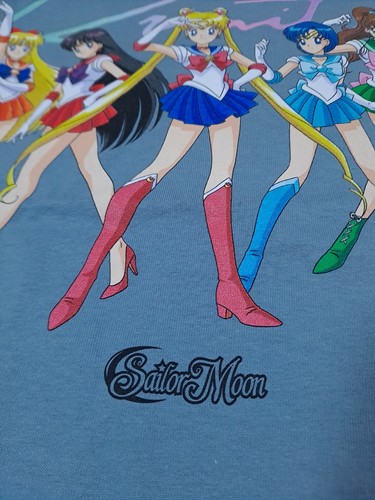 Brand New Primitive Skateboards X Sailor Moon Slate Blue Large Shirt NWT Anime - Picture 5 of 6