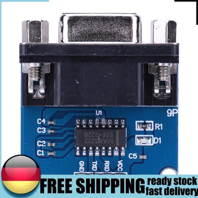 MAX3232 RS232 To TTL MAX232 Flashing Board TX RX VCC GND MAX3232 Chip