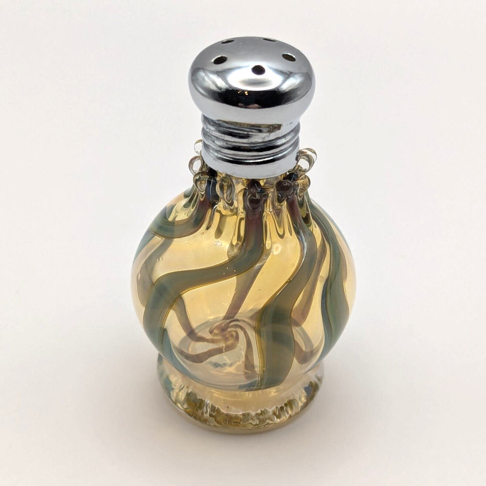 Lampwork Glass Act Salt Shaker Hand Blown Art Glass Unique Miniature ...