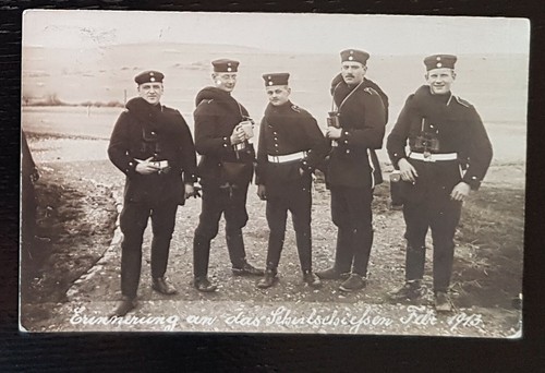 b0359 WÜRZBURG - Fotokarte Soldaten Schulschießen 1913 *schön*
