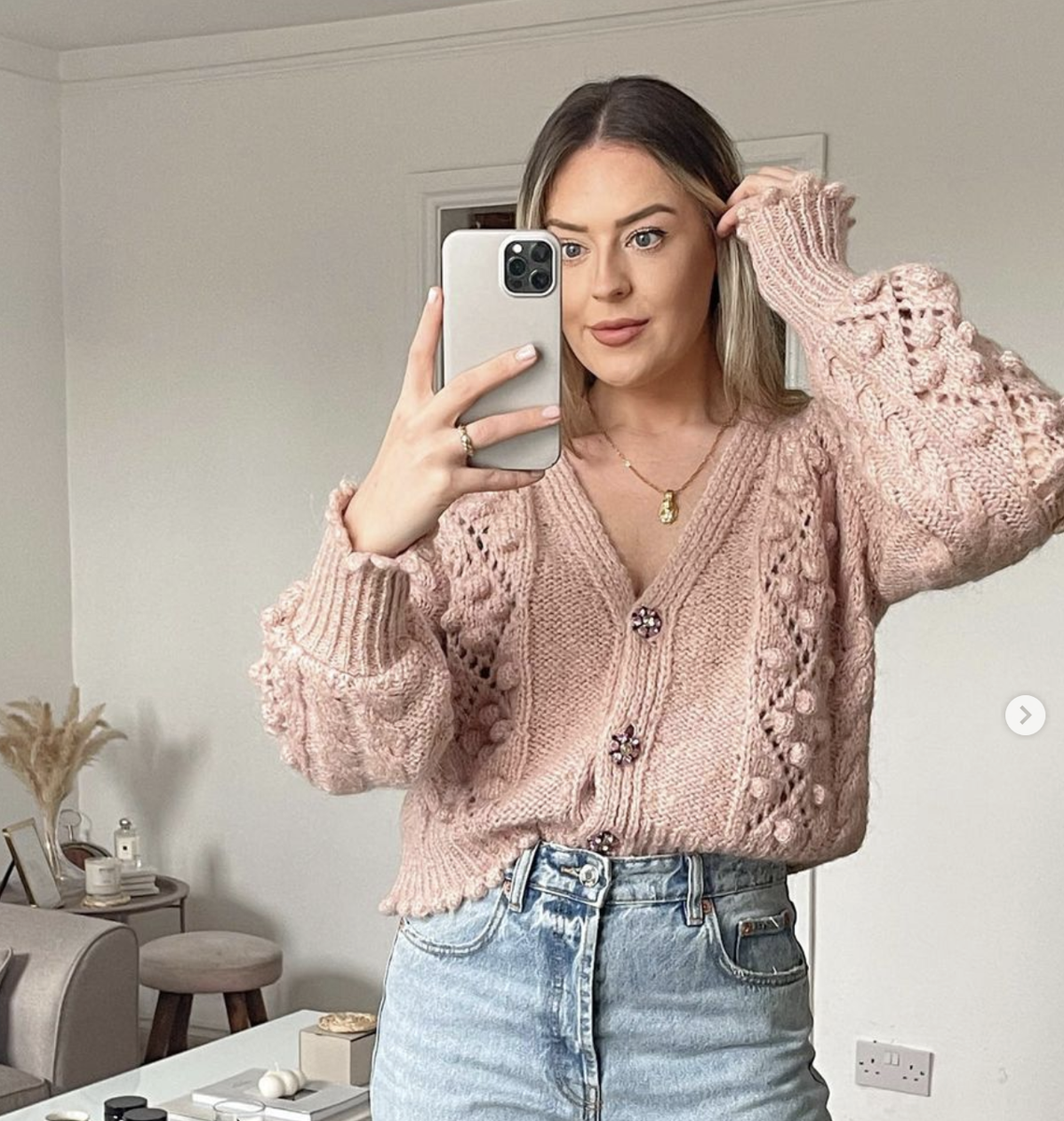 ZARA PINK TEXTURED WEAVE KNIT CARDIGAN JEWE LGEM CRYSTAL ZARA PINK TEXTURED WEAVE KNIT CARDIGAN JEWE LGEM CRYSTAL